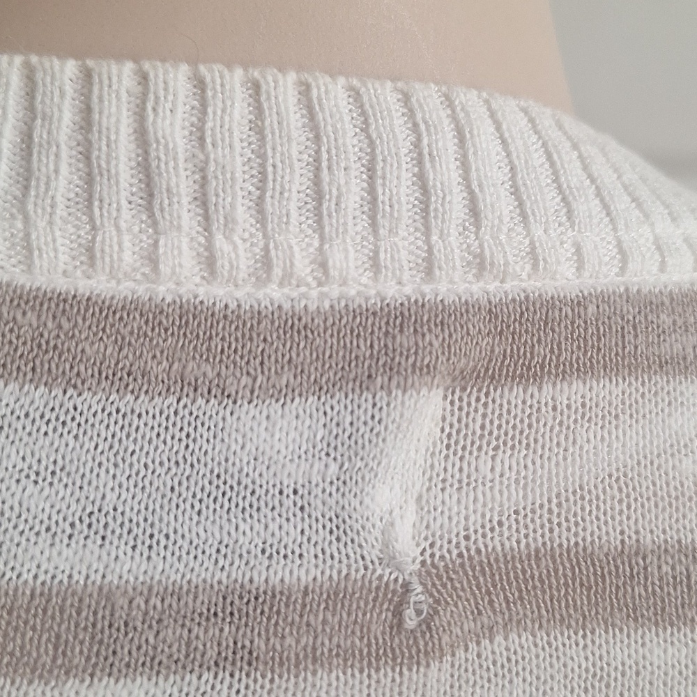 Sonoma Grey and White Striped Cardigan Size Small - Picture 4 of 14